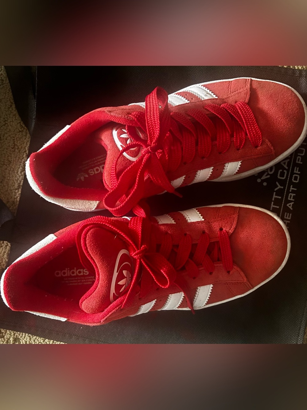 ADIDAS CAMPUS 00S SHOES sneakers Red ladies size 8 / boys size 6.5